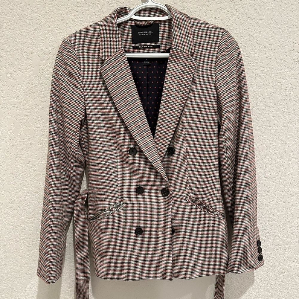 Scotch & Soda Women's Checkered Blazer